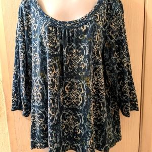 Liz & Co. Colorful Plus Size Blouse NWOT Sz 2X